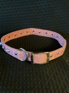Pink Studded (Rhinestone and Pearl) Dog Collar.